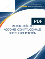 Acciones Constitucionales Derecho de Peticion