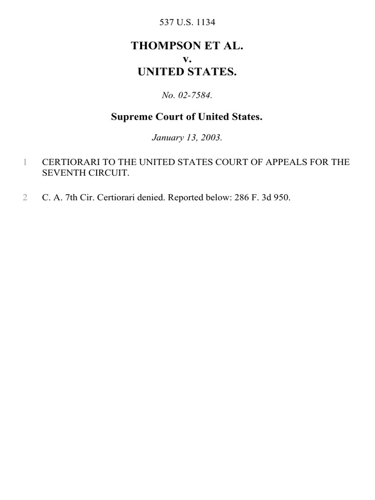 Thompson Et Al. v. United States PDF