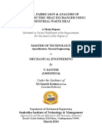 Design, Fabricaion & Analysis of Thermoelectric Heat Exchanger Using Industrial Waste Heat