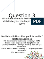 What Kind of Media Institution Might Distribute Your Media Product and Why?