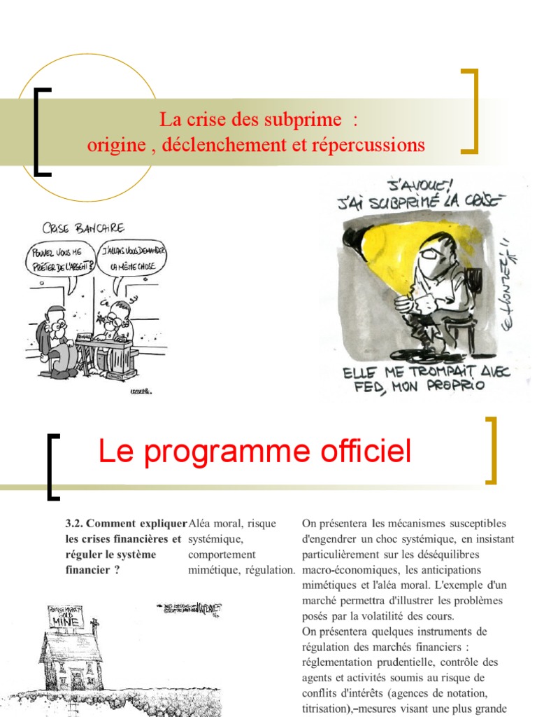Origines et impacts de la crise subprime | PDF | Subprime | Obligation ...