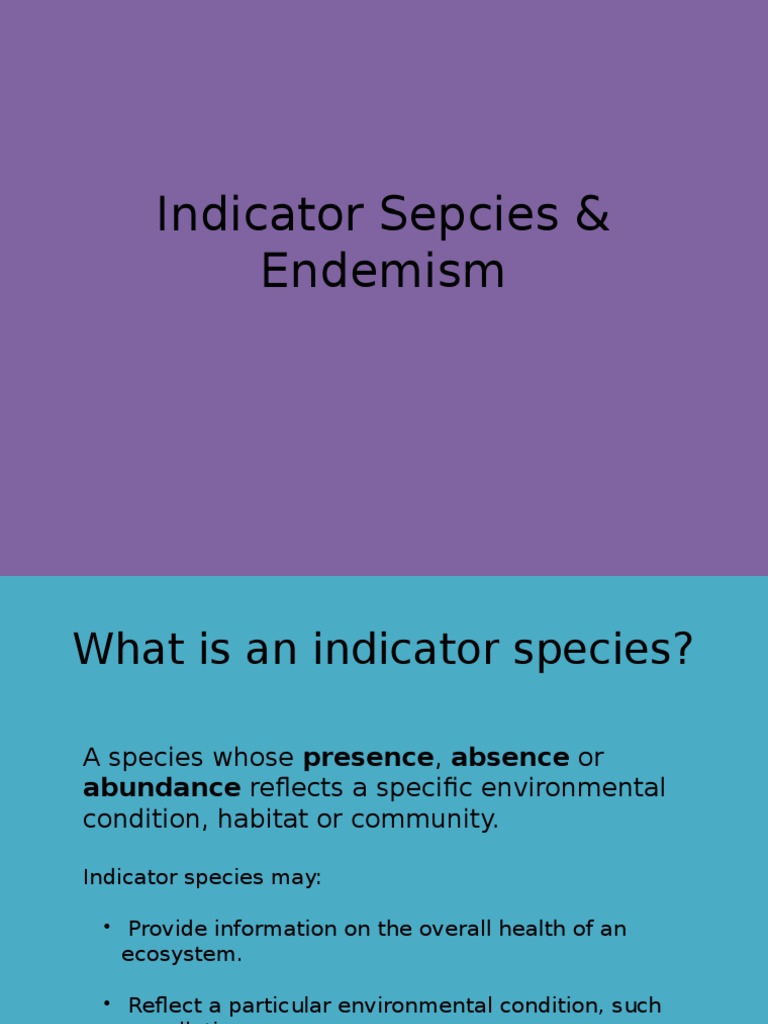 Indicator Species PDF