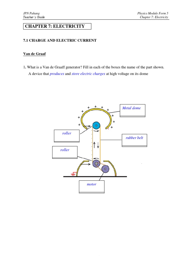 Chapter 7 - Electricity (Teacher's Guide) | PDF | Voltage | Electrical ...