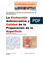 La Protección Anticorrosiva y la Calidad de la Preparación de la Superficie