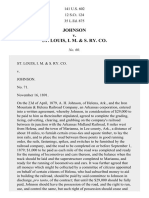 Johnson v. St. Louis, IM & SR Co., 141 U.S. 602 (1891)