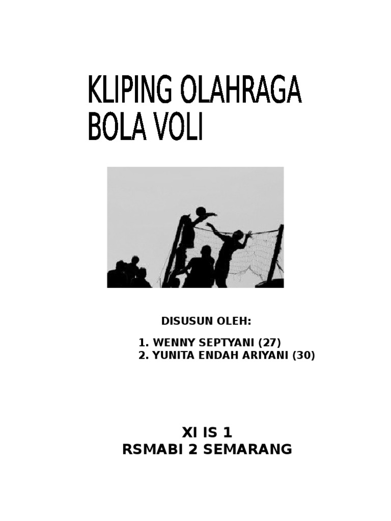 Kliping Olahraga Bola Voli Ilustrasi