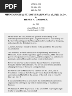 Minneapolis & St. Louis R. Co. v. Gardner, 177 U.S. 332 (1900)