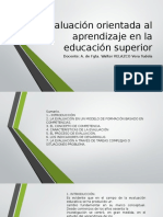 Evaluación Orientada Al Aprendizaje en La Educación Superior