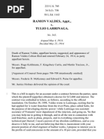 Valdes v. Larrinaga, 233 U.S. 705 (1914)