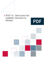 SPSS v17 SPSS Inc. Data Access Pack Installation Instructions