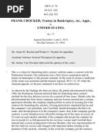 Crocker v. United States, 240 U.S. 74 (1916)