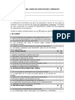 Evaluación Del Curso de Capacitación