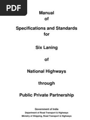 Nhai Manual For 6 Laning Pdf Traffic Interchange Road