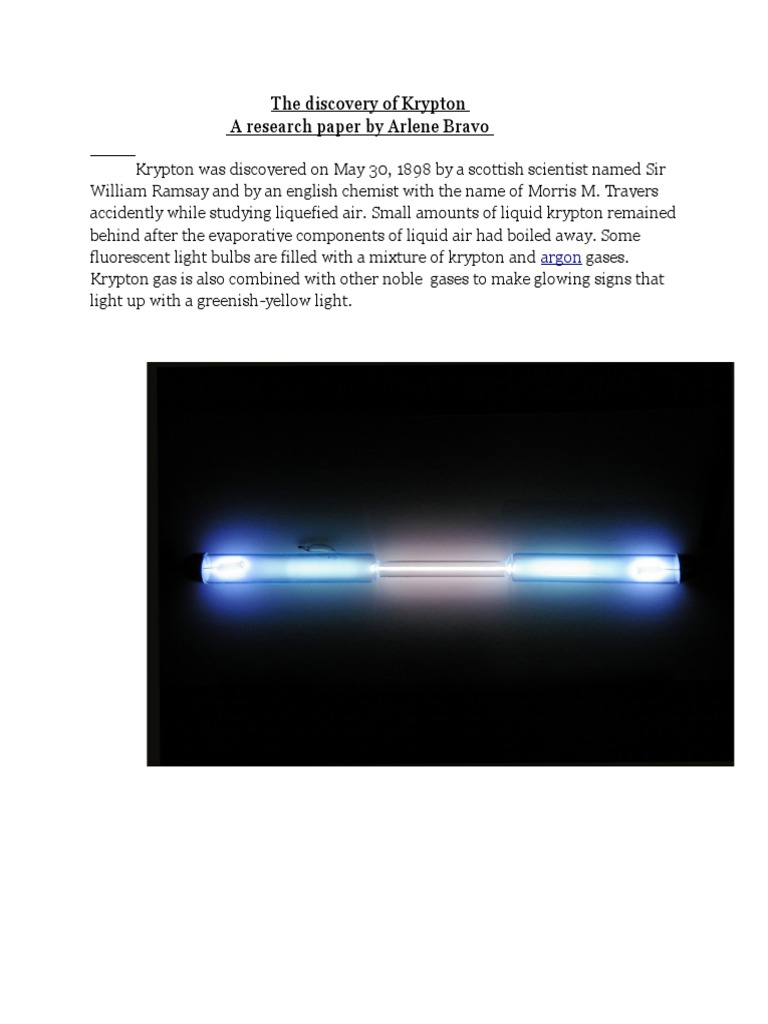 Discovery of Krypton: History & Uses | PDF