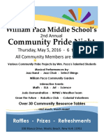 Paca Community Night Flyer 2016