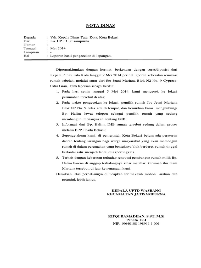 Contoh Surat Laporan Hasil Kegiatan Terbaru