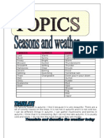 Topics - Seasons and Weather - 9 Pages