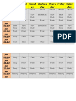 Study Timing Plan