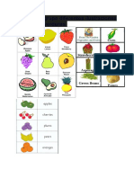 Muestra Al Grupo Diferentes Ilustraciones de Frutas y Verduras