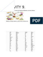 Activity 9.: - Observa e Identifica A Través de Imágenes Diferentes Acciones (Verbos)