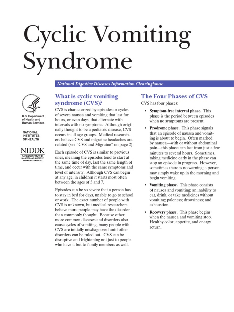 Cyclic Vomiting Syndrome Migraine Nausea