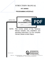 KEPCO NTC Series programmable power supply Instruction