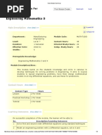 Engineering Mathematics 5: View Module Details For