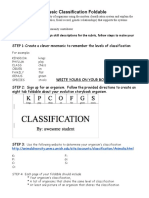 Classificationfoldable 3 Bio