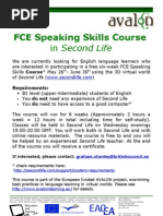 AVALON FCE Speaking Skills May 2010