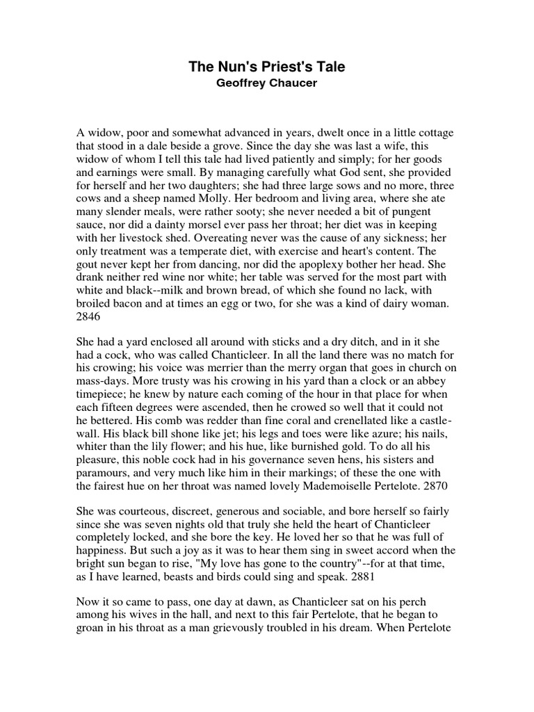 The Nun's Priest's Tale PDF