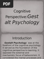 Cognitive Perspective: Gestalt Psychology