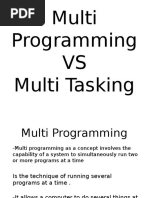 Multi Programming Vs Multi-Tasking