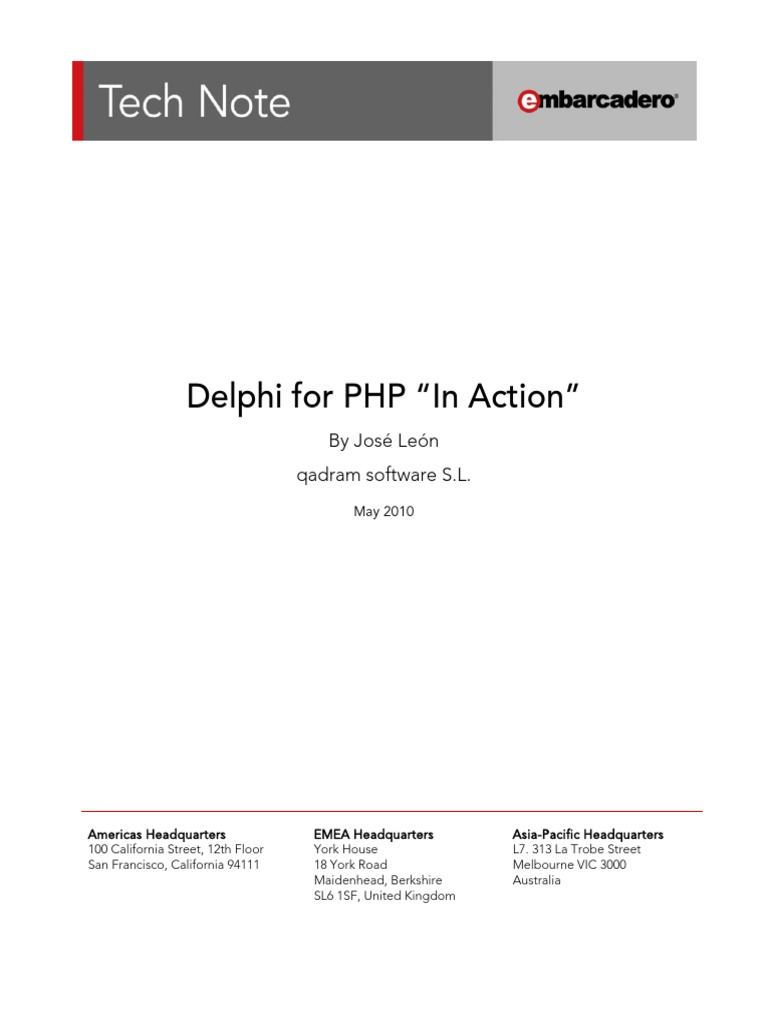 Delphi for PHP Development Guide | PDF | Php | Ajax (Programming)