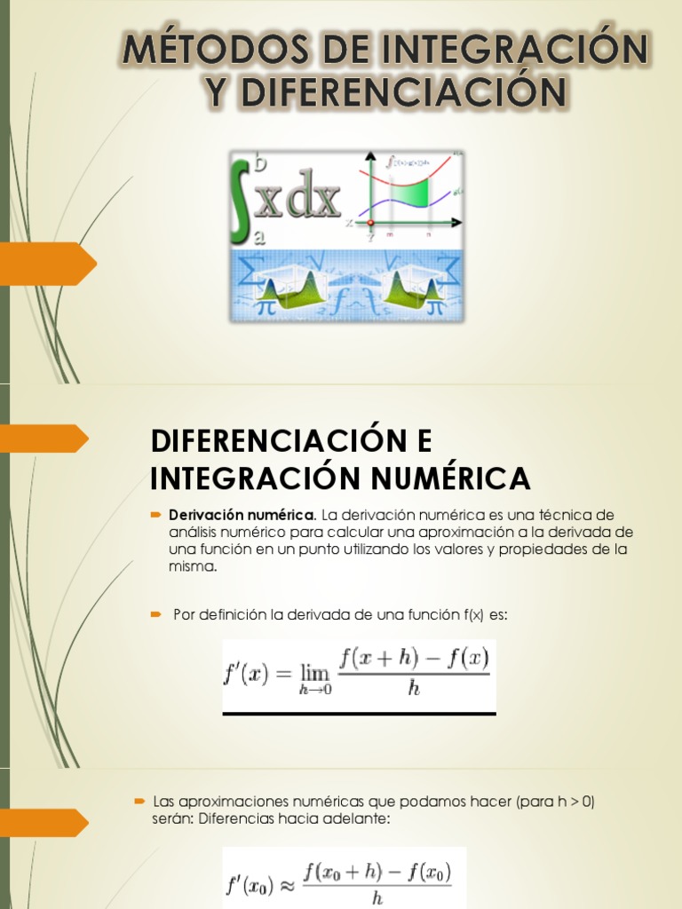 MÉTODOS DE INTEGRACIÓN Y DIFERENCIACIÓN.pdf Integral