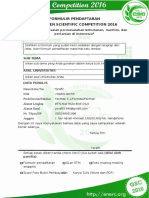 Formulir Pendaftaran GSC 2016