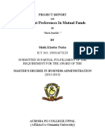 Investment Preferences in Mutual Funds: Project Report