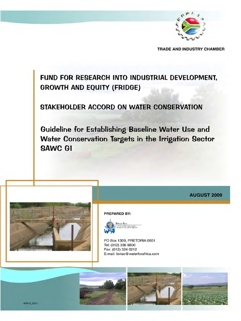 Guideline Irrigation Water Resources Water Use