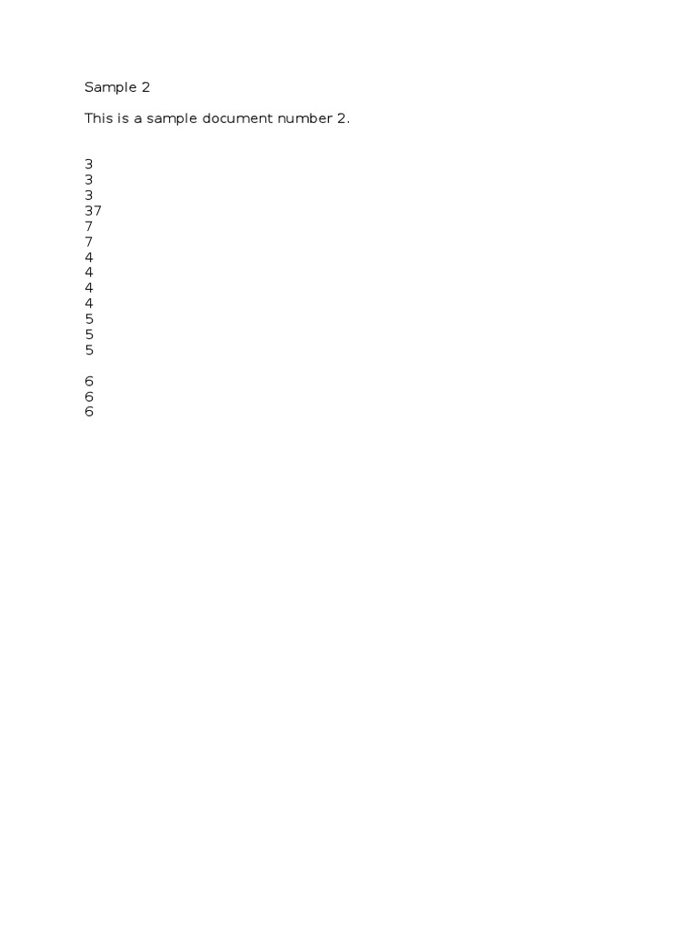 Sample Document Number 2 Overview | PDF