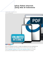 Daftar Lengkap Paket Internet Unlimited Yang Ada Di Indonesia