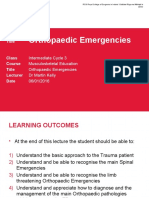 Intro To Orthopedic Emergencies - RCSI Orthopaedic Emergencies - MK1