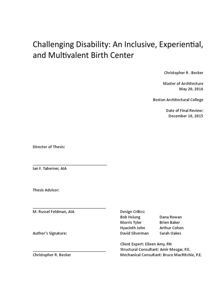 Challenging Disability An Inclusive, Experiential, and Multivalent