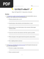 Electricity Webquest