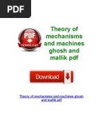 Download Theory of Mechanisms and Machines Ghosh and Mallik PDF by sujith reddy SN311025421 doc pdf