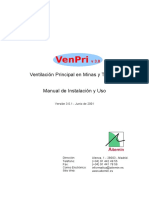 VenPri v 3.0 - Manual de instalación y uso de Ventilación Principal en Minas y Túneles