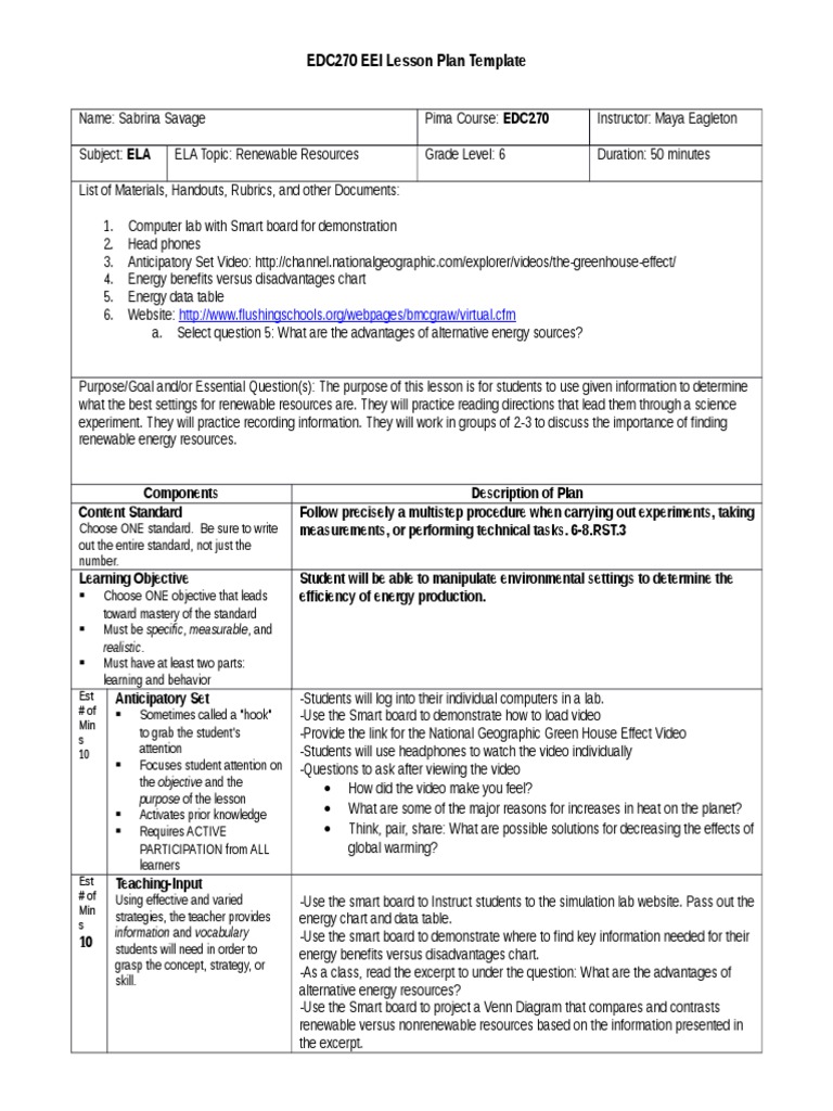 Technology Lesson Plans Pdf