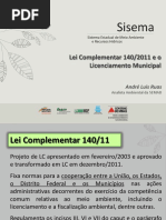 Lei Complementar 140 e o Licenciamento Municipal Andr Luis Ruas