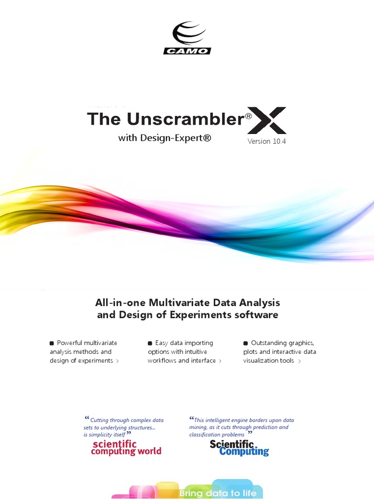 The Unscrambler Download Free PDF Principal Component Analysis Regression Analysis