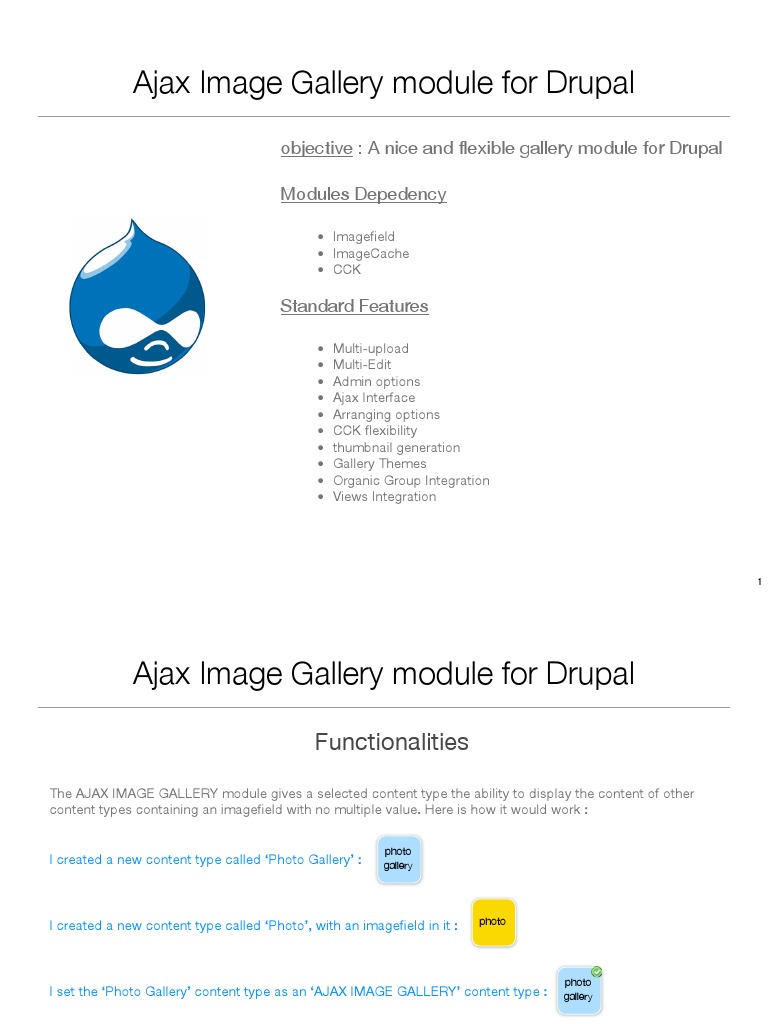 Ajax Img Gallery | PDF | Drupal | Icon (Computing)