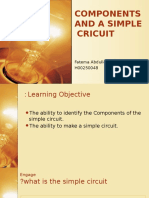 Components and A Simple Cricuit: Fatema Abdulla Alshehhi H00250048