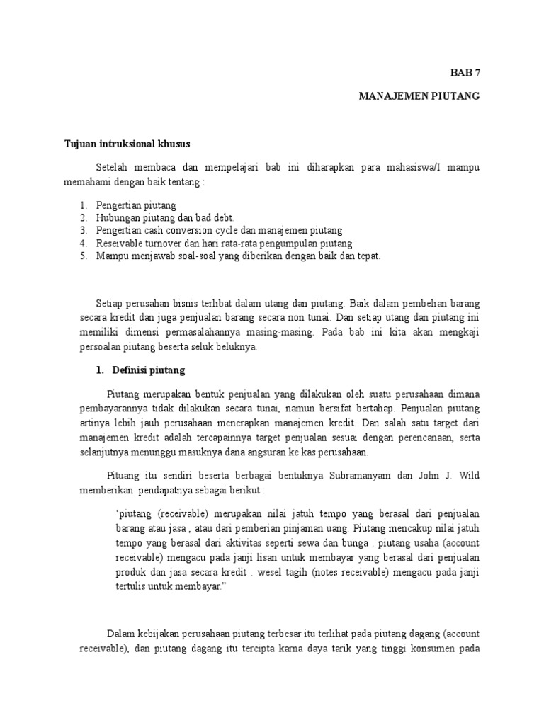 Contoh Soal Working Capital